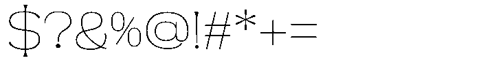 Roxite Thin Font OTHER CHARS