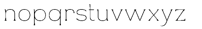 Roxite Thin Font LOWERCASE