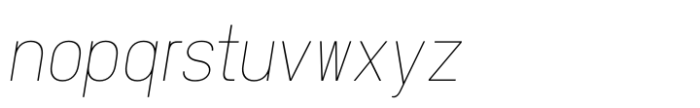 Roxveil Thin Italic Font LOWERCASE