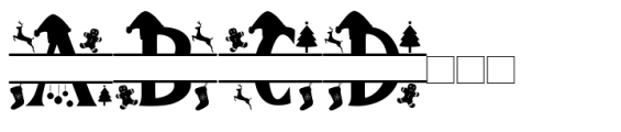Royal Christmas Monogram Only Font UPPERCASE