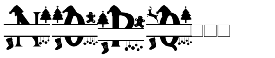 Royal Christmas Monogram Only Font UPPERCASE