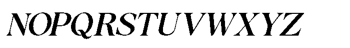 Royal Ericson Regular Obelique Font UPPERCASE
