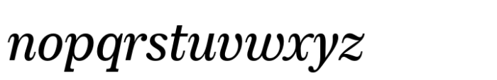 Royal Theater Serif Std Italic Font LOWERCASE