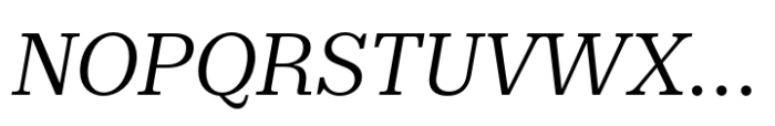 Royal Theater Serif Std Light Italic Font UPPERCASE