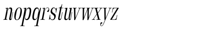 Royalis Light Condensed Oblique Font LOWERCASE