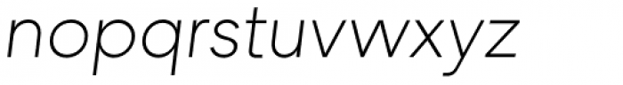 Rozanova GEO Thin Italic Font LOWERCASE
