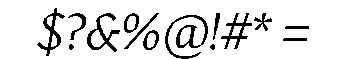 Robinson Light Italic Font OTHER CHARS