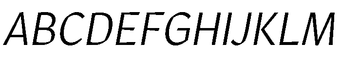 Robinson Light Italic Font UPPERCASE