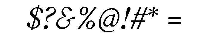 RodneyItalic LightItalic Instance Font OTHER CHARS