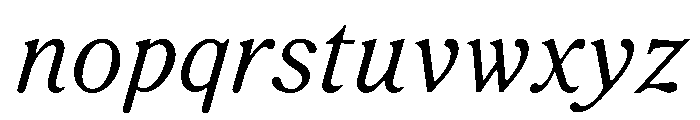 RodneyItalic LightItalic Instance Font LOWERCASE