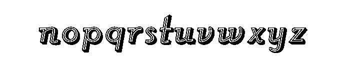 Roller Regular Font LOWERCASE