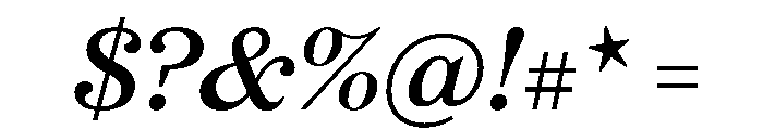 Romain20 Italic Font OTHER CHARS