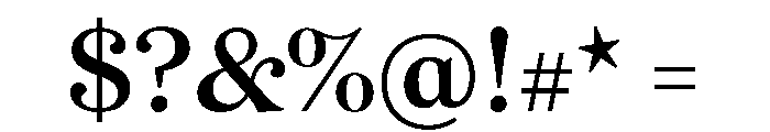 Romain20 Regular Font OTHER CHARS
