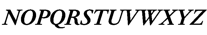 RomainduRoiItalicVAR CondensedBoldItalic Instance Font UPPERCASE
