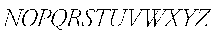 RomainduRoiItalicVAR CondensedExtraLightHighItalic Instance 8e73a55b Font UPPERCASE