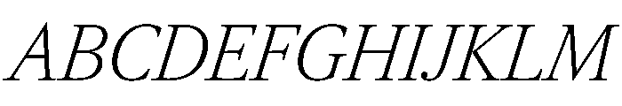 RomainduRoiItalicVAR CondensedExtraLightItalic Instance Font UPPERCASE