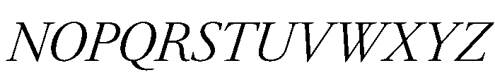 RomainduRoiItalicVAR CondensedLightHighItalic Instance 5c0b310d Font UPPERCASE