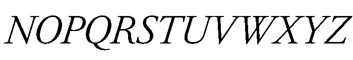 RomainduRoiItalicVAR CondensedLightItalic Instance Font UPPERCASE