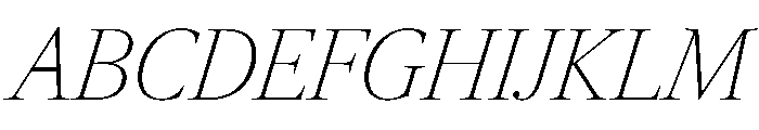 RomainduRoiItalicVAR CondensedThinContrastItalic Instance Font UPPERCASE