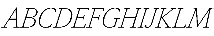 RomainduRoiItalicVAR CondensedThinItalic Instance Font UPPERCASE