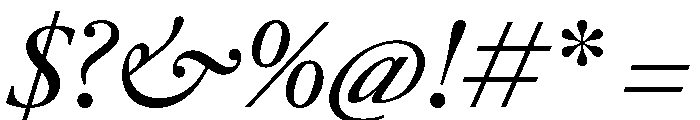 RomainduRoiItalicVAR ContrastItalic Instance Font OTHER CHARS