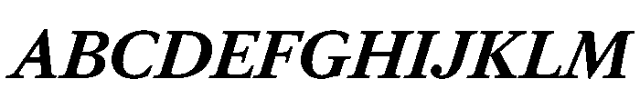 RomainduRoiItalicVAR ExtraBoldItalic Instance Font UPPERCASE
