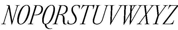RomainduRoiItalicVAR ExtraCondensedExtraLightContrastItalic Instance Font UPPERCASE