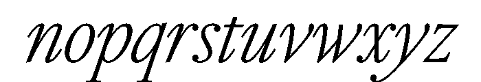 RomainduRoiItalicVAR ExtraCondensedExtraLightItalic Instance Font LOWERCASE