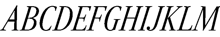 RomainduRoiItalicVAR ExtraCondensedLightHighItalic Instance 275a3c9e Font UPPERCASE