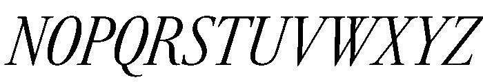 RomainduRoiItalicVAR ExtraCondensedLightHighItalic Instance 275a3c9e Font UPPERCASE