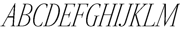 RomainduRoiItalicVAR ExtraCondensedThinContrastItalic Instance Font UPPERCASE