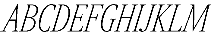 RomainduRoiItalicVAR ExtraCondensedThinItalic Instance Font UPPERCASE
