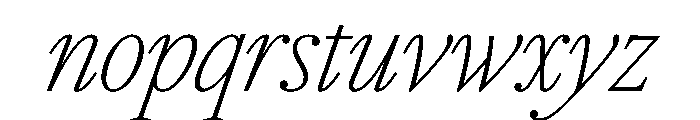 RomainduRoiItalicVAR ExtraCondensedThinItalic Instance Font LOWERCASE