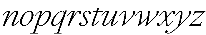 RomainduRoiItalicVAR ExtraLightContrastItalic Instance Font LOWERCASE