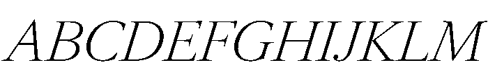 RomainduRoiItalicVAR ExtraLightHighItalic Instance 03830a93 Font UPPERCASE