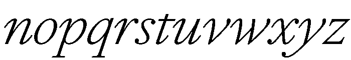 RomainduRoiItalicVAR ExtraLightItalic Instance Font LOWERCASE