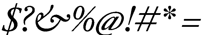 RomainduRoiItalicVAR Italic Instance Font OTHER CHARS