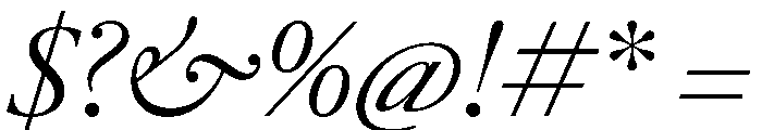 RomainduRoiItalicVAR LightContrastItalic Instance Font OTHER CHARS