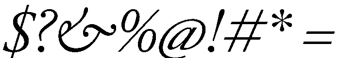RomainduRoiItalicVAR LightItalic Instance Font OTHER CHARS
