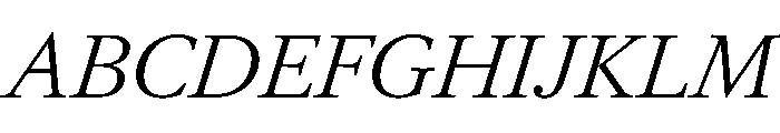 RomainduRoiItalicVAR LightItalic Instance Font UPPERCASE