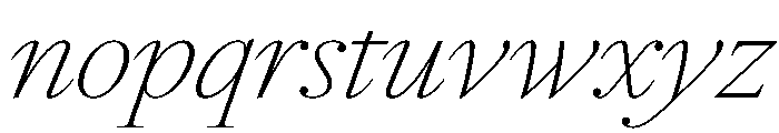 RomainduRoiItalicVAR ThinContrastItalic Instance Font LOWERCASE