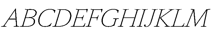 RomainduRoiItalicVAR ThinItalic Instance Font UPPERCASE