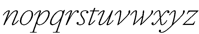 RomainduRoiItalicVAR ThinItalic Instance Font LOWERCASE