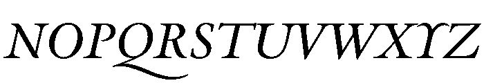 Romaine Italic Web Font UPPERCASE