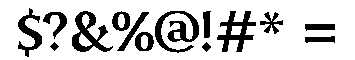 Romano Medio Font OTHER CHARS