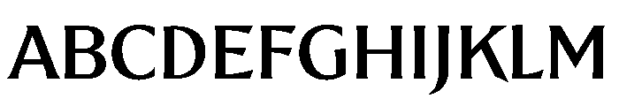 Romano Medio Font UPPERCASE