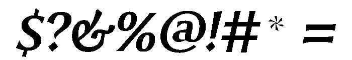 Romano MedioCorsivo Font OTHER CHARS