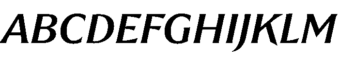 Romano MedioCorsivo Font UPPERCASE