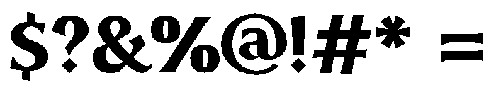 Romano Nero Font OTHER CHARS