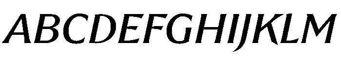 Romano NettoCorsivo Font UPPERCASE